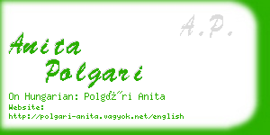 anita polgari business card